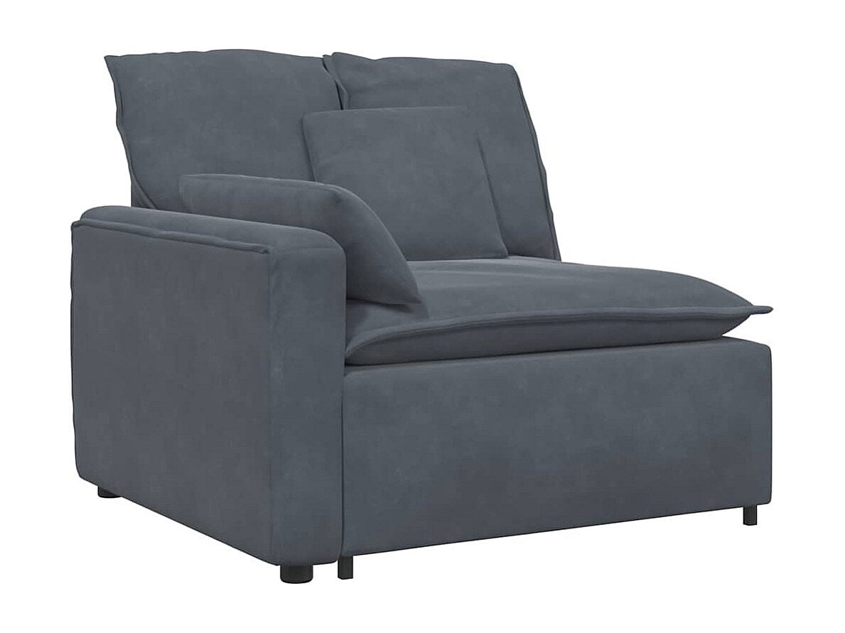 Canapé modulable gris velours