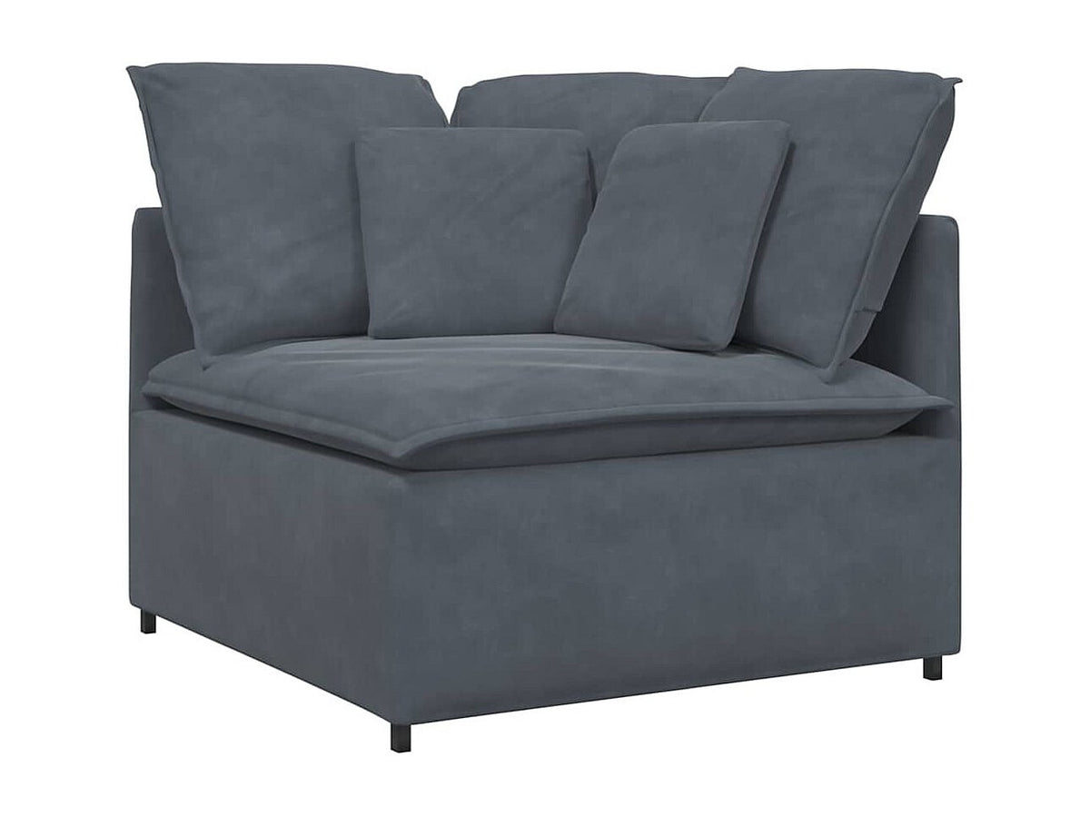 Canapé modulable gris velours