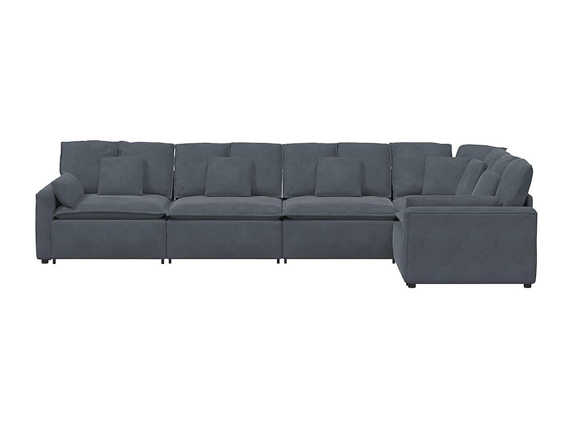 Canapé modulable gris velours