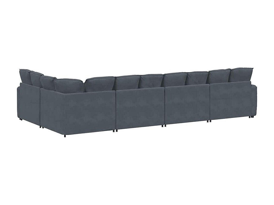Canapé modulable gris velours
