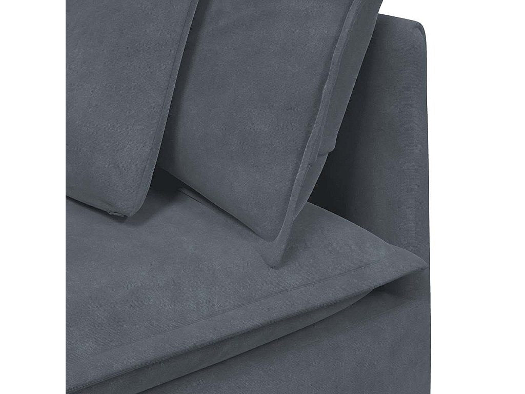 Canapé modulable gris velours