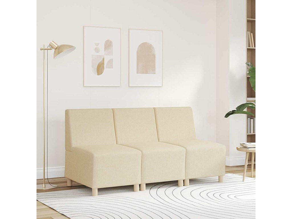 Canapé modulable beige tissu
