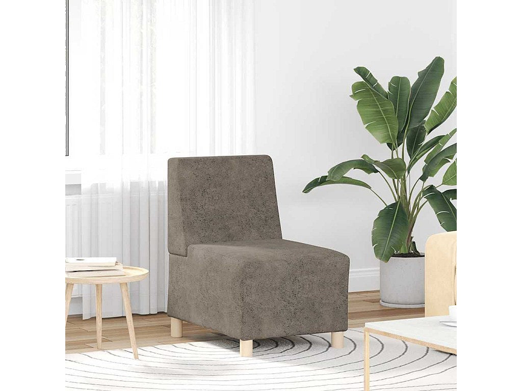 Canapé modulable gris simili cuir