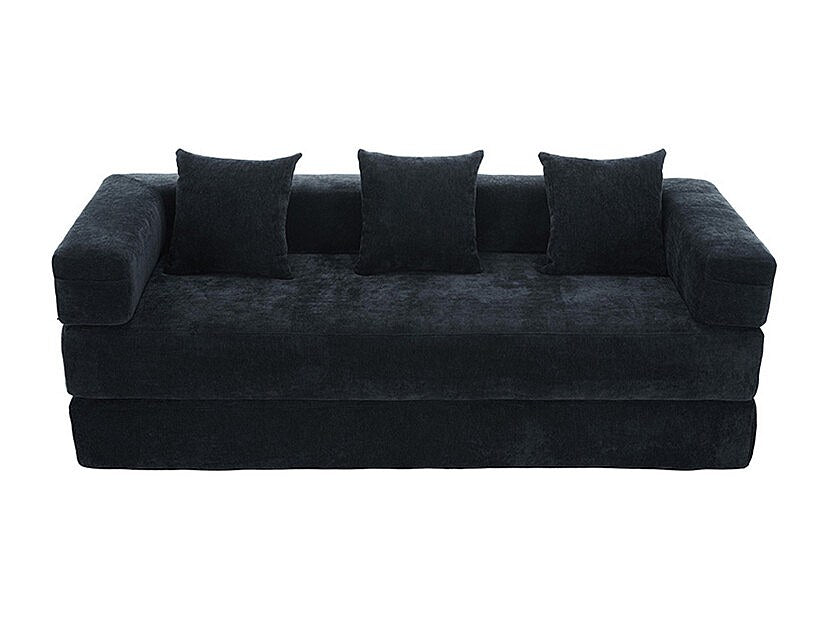 Canapé modulable noir tissu