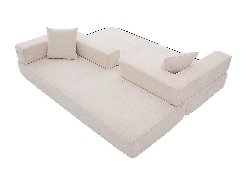 Canapé modulable beige tissu