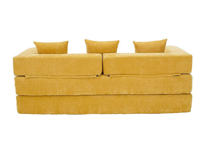 Canapé modulable jaune tissu