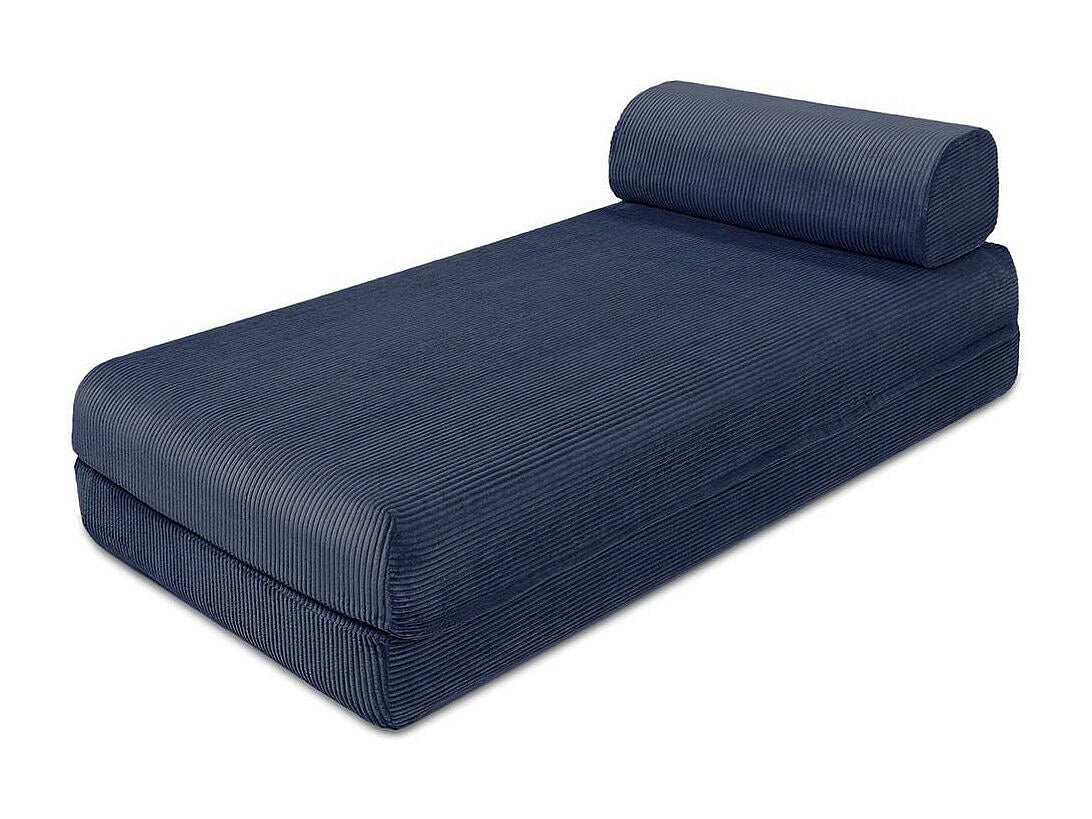 Angle pour canapé modulable convertible 6 places bleu velours