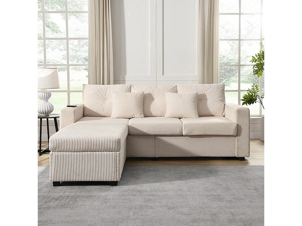 Pouf pour canapé modulable 3 places beige
