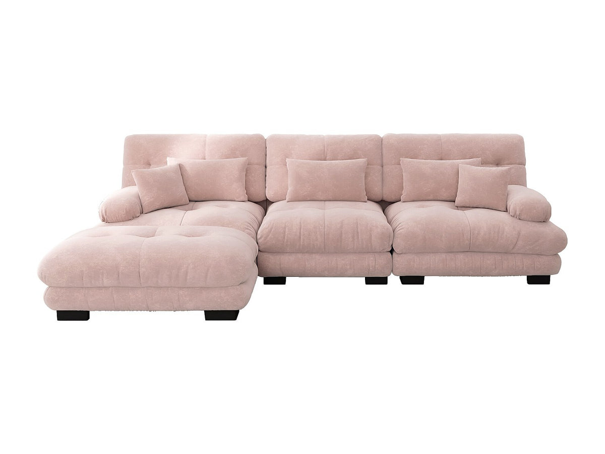 Canapé modulable convertible rose