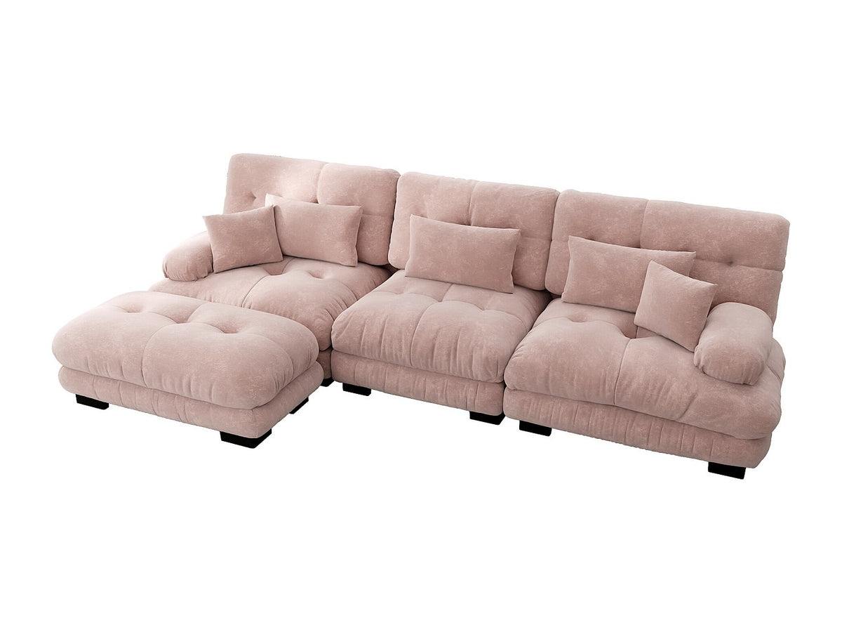 Canapé modulable convertible rose