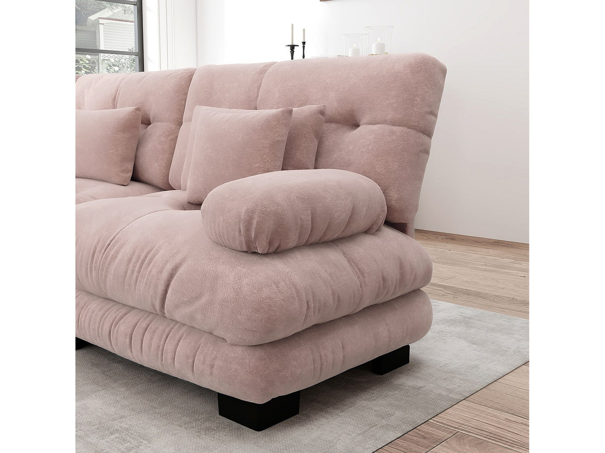Canapé modulable convertible rose