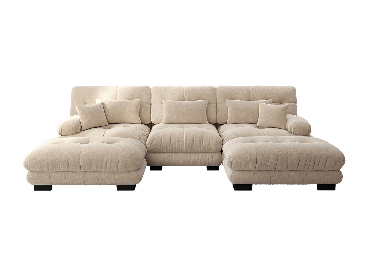 Canapé modulable gris tissu