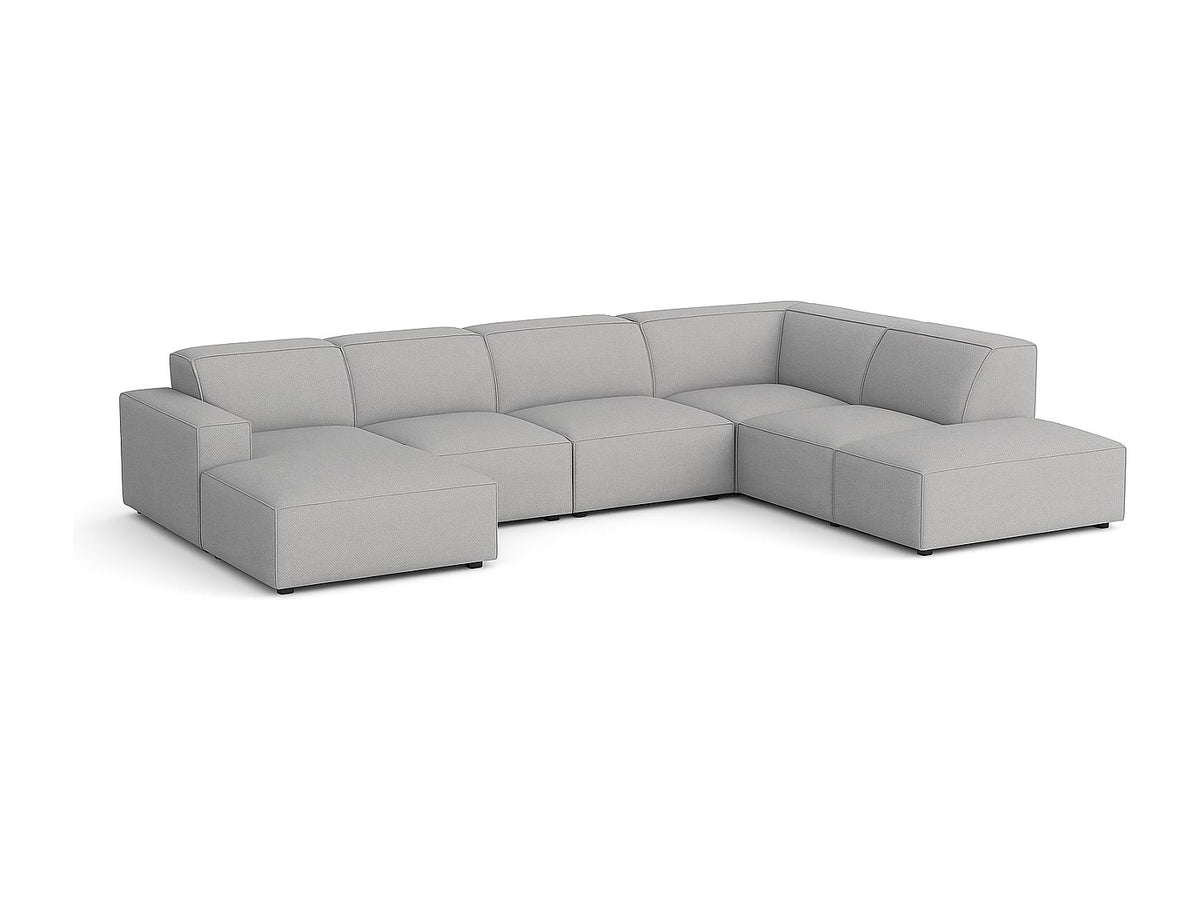 Canapé modulable gris tissu