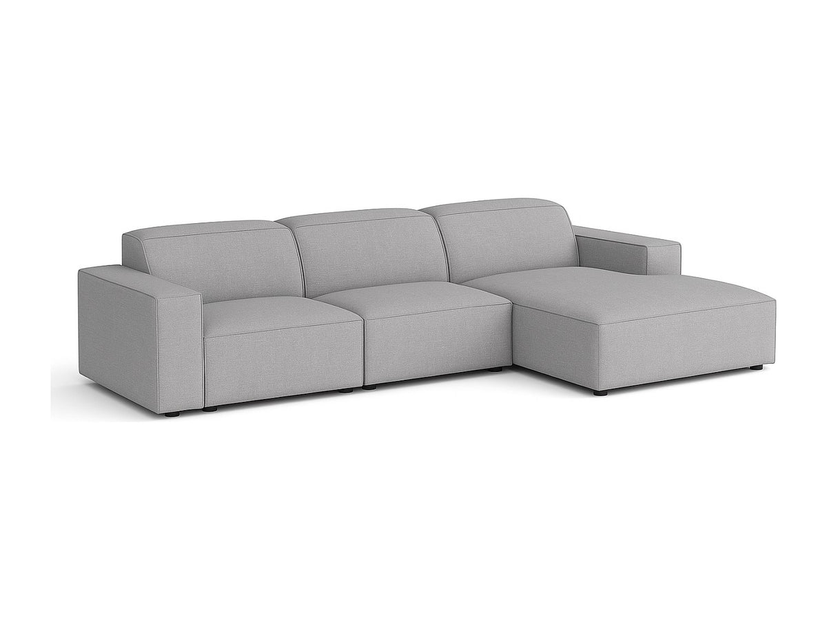 Canapé modulable gris tissu