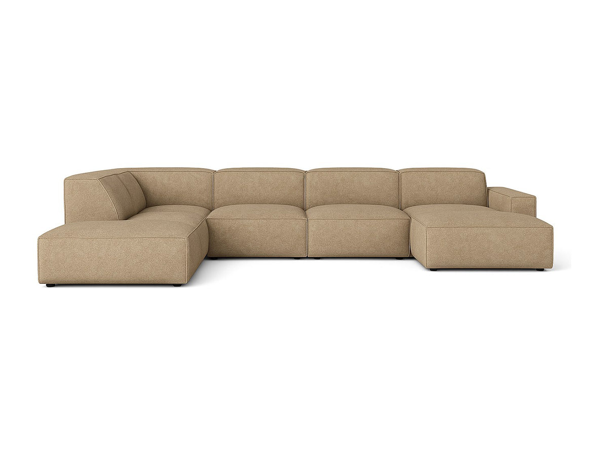 Canapé modulable marron tissu