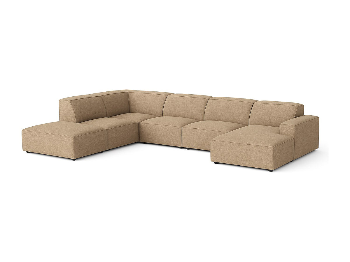 Canapé modulable marron tissu