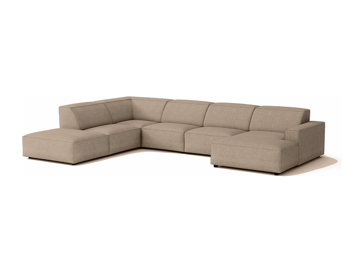 Canapé modulable beige tissu