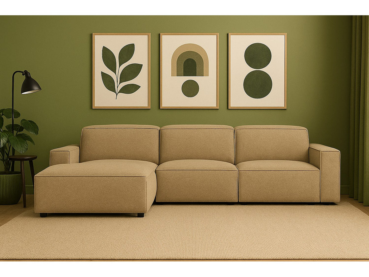 Canapé modulable marron tissu