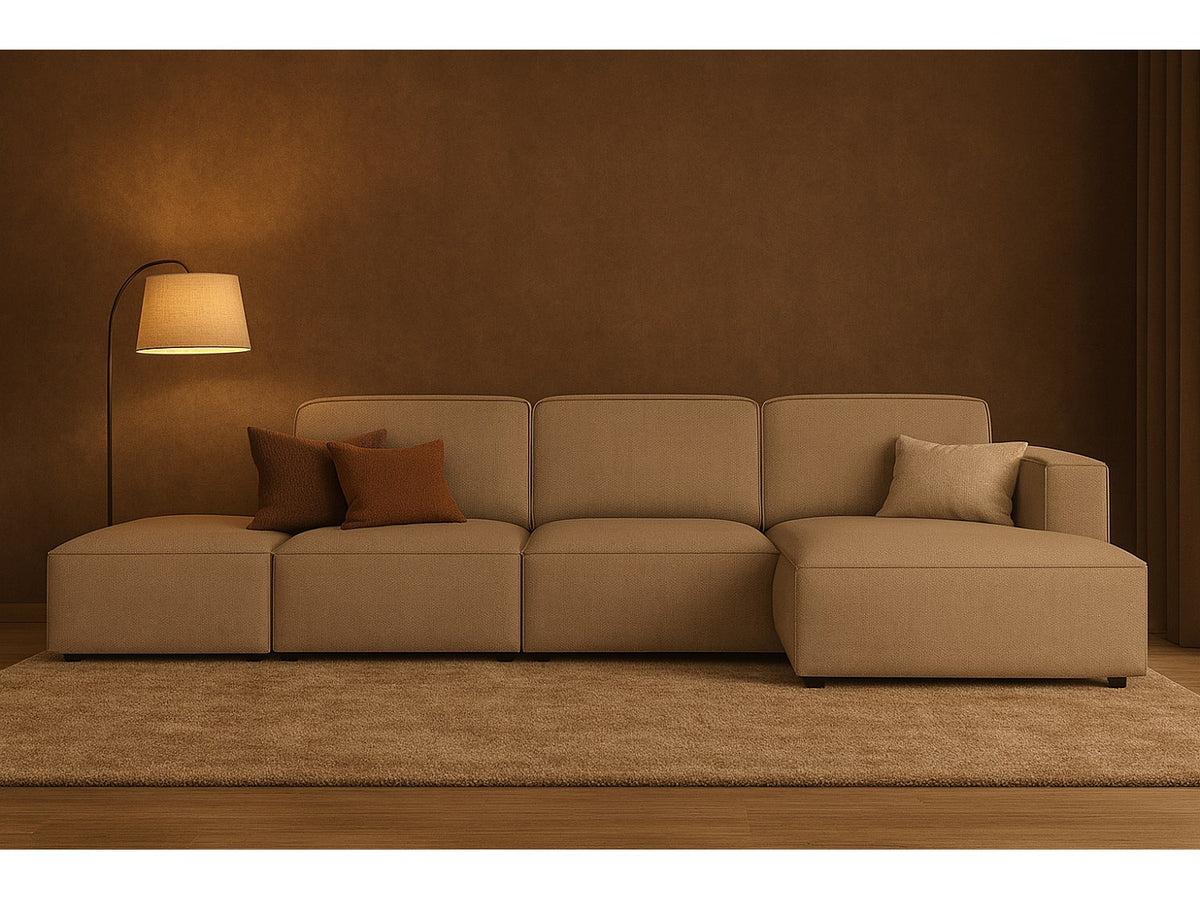 Canapé modulable beige tissu
