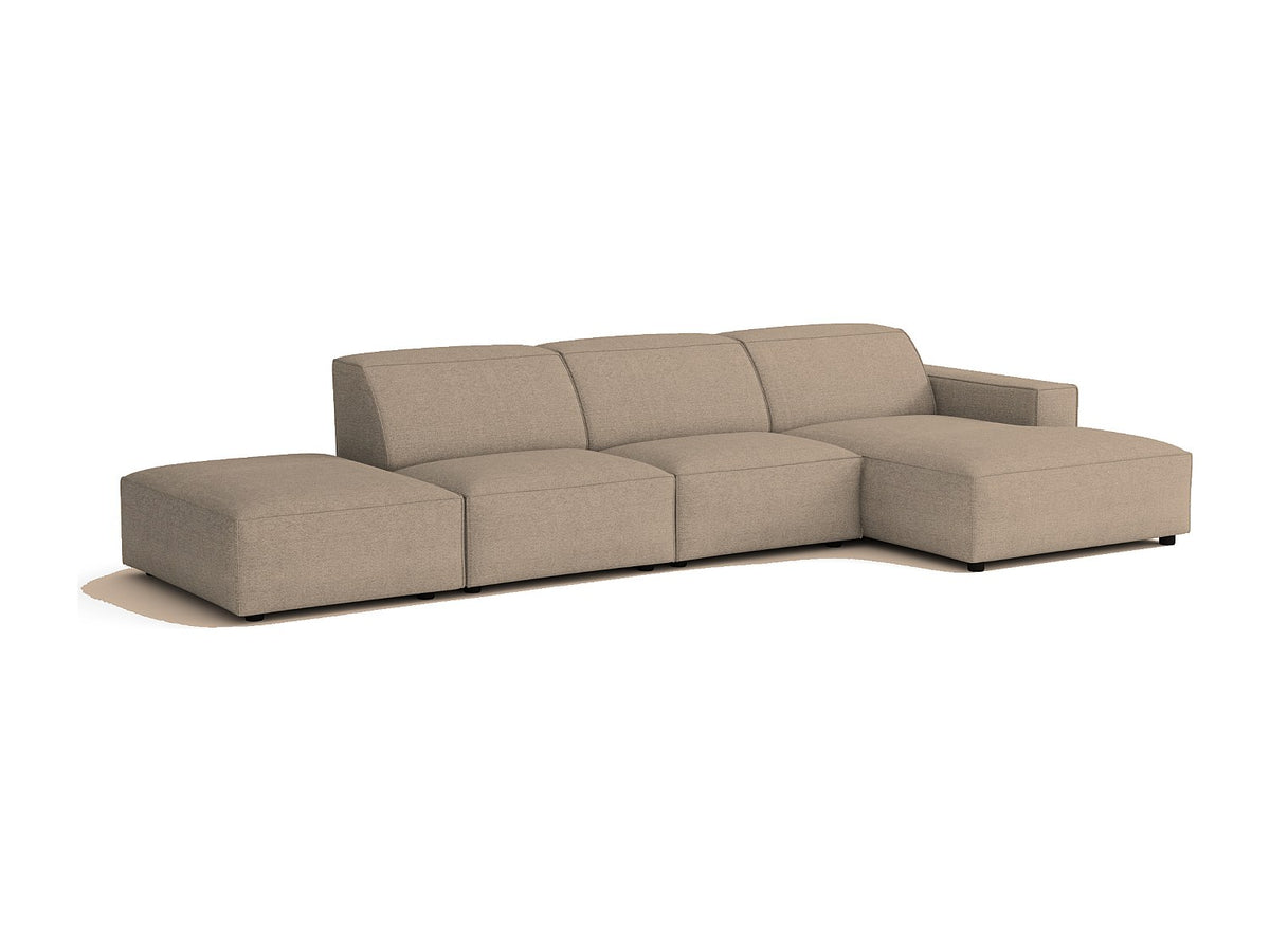 Canapé modulable beige tissu