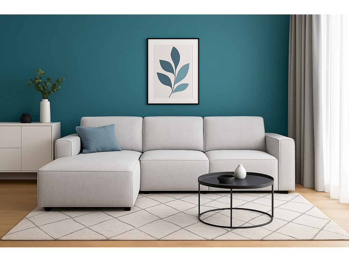 Canapé modulable gris tissu