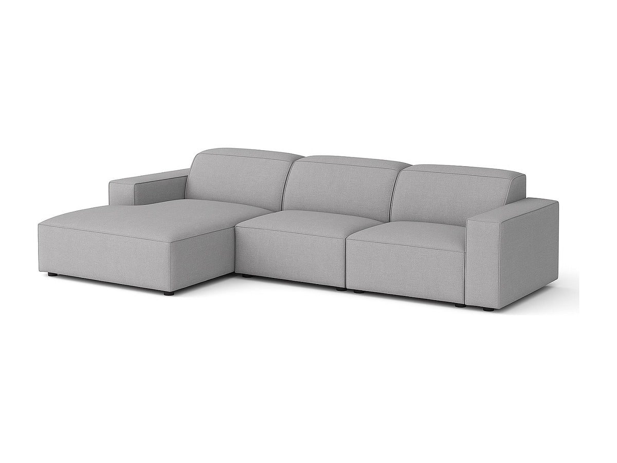 Canapé modulable gris tissu