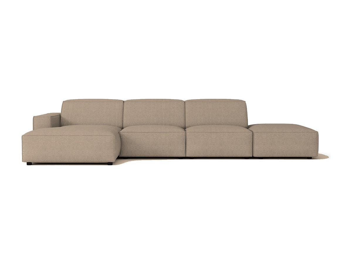 Canapé modulable beige tissu