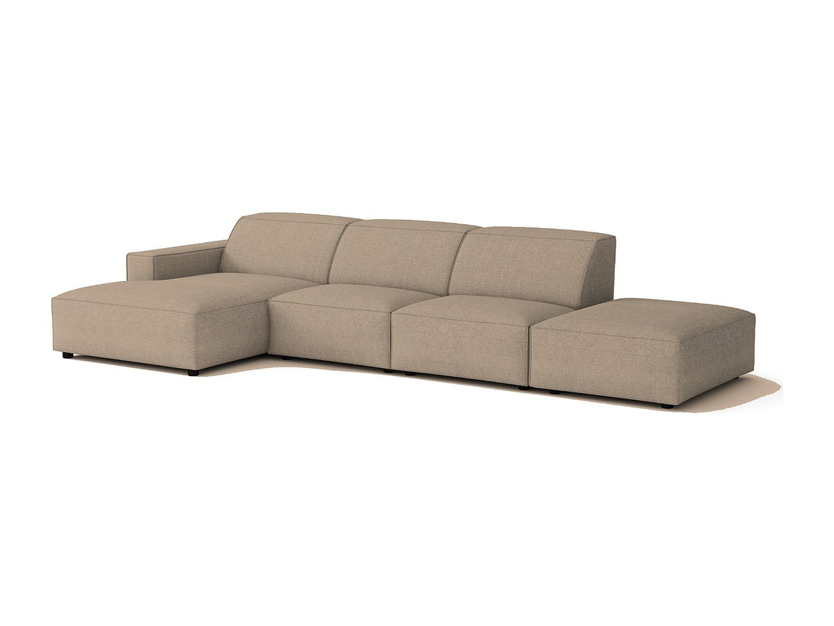 Canapé modulable beige tissu