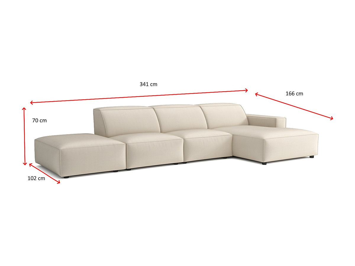 Canapé modulable marron tissu