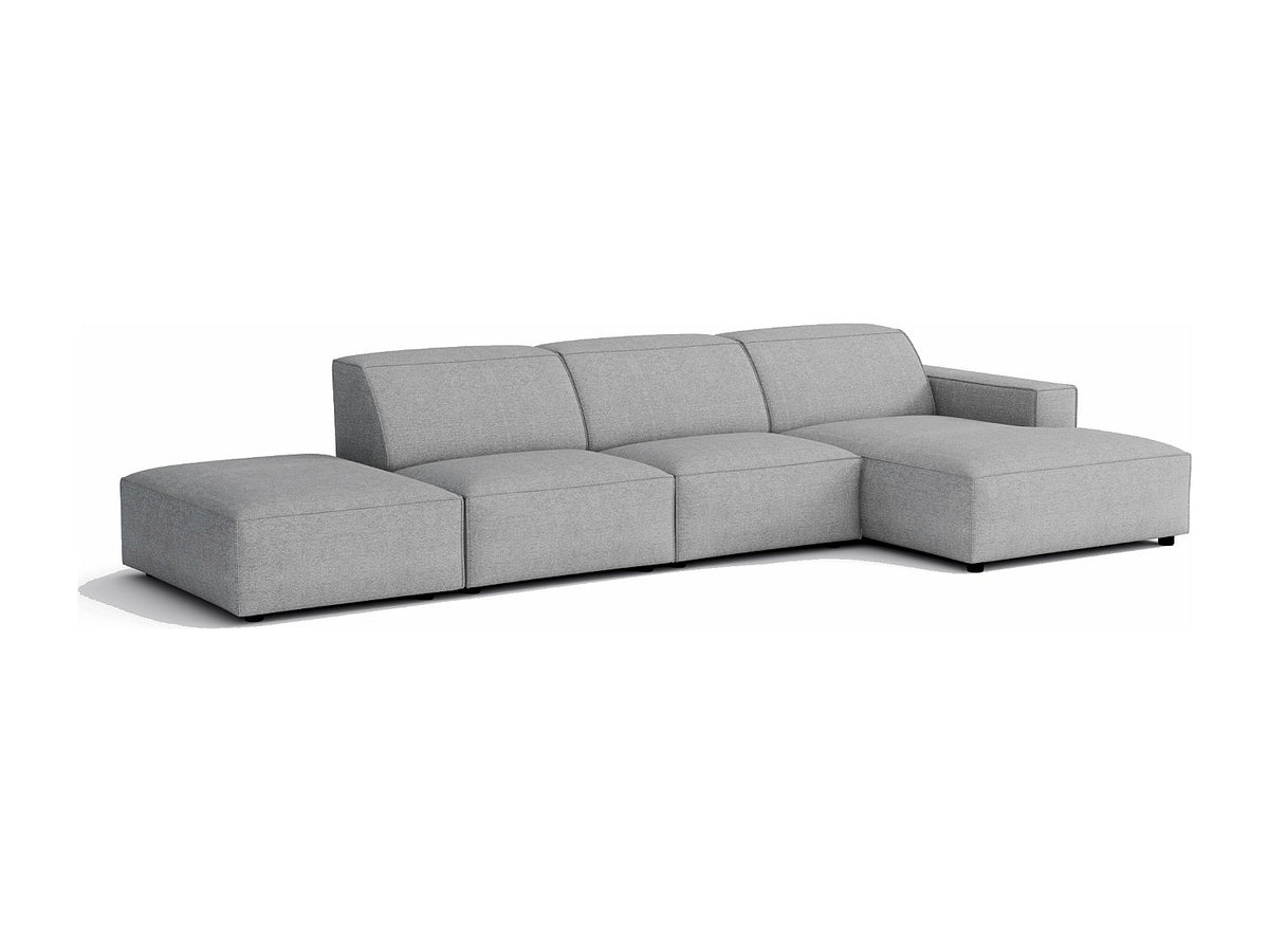 Canapé modulable gris tissu