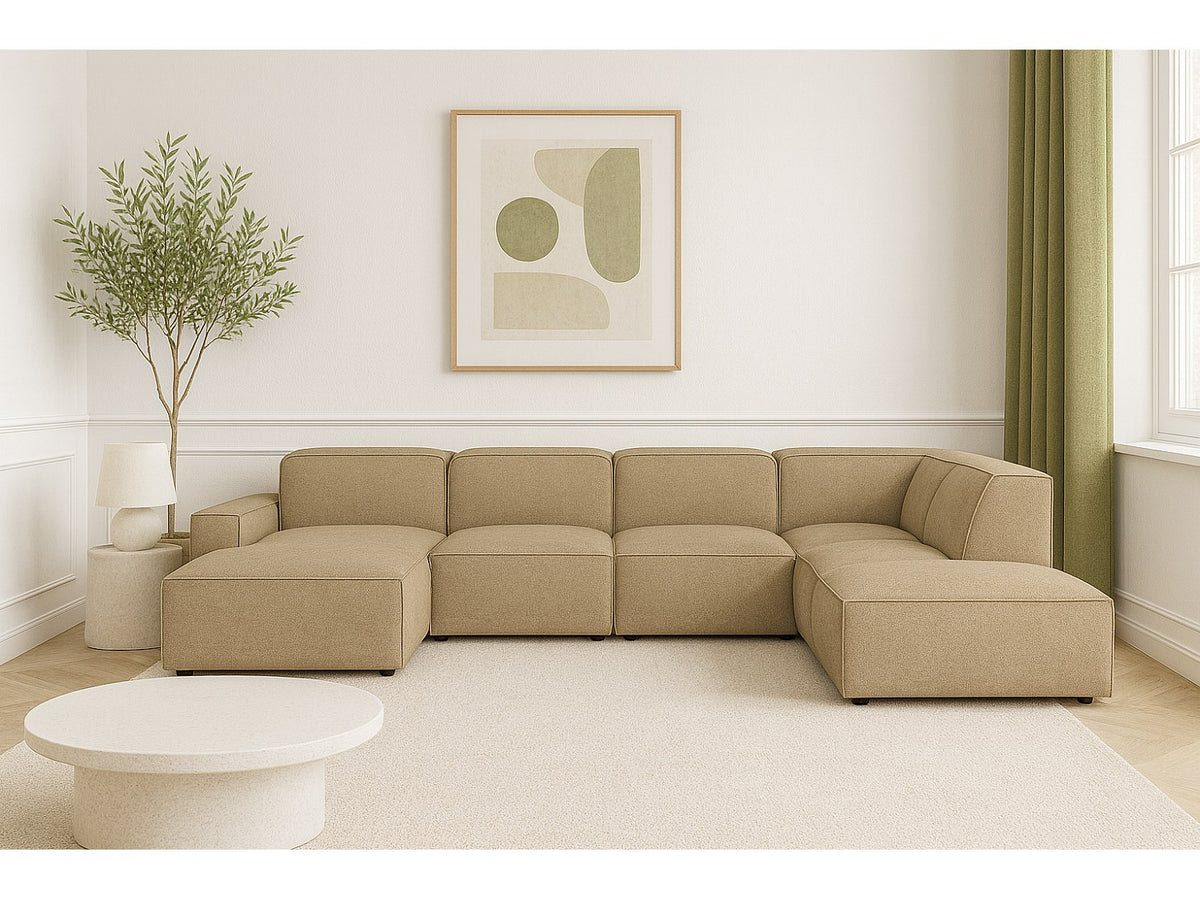 Canapé modulable marron tissu
