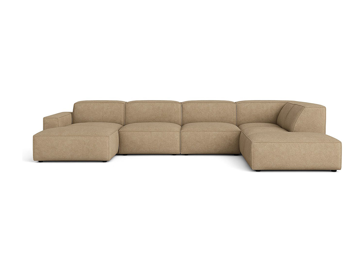 Canapé modulable marron tissu