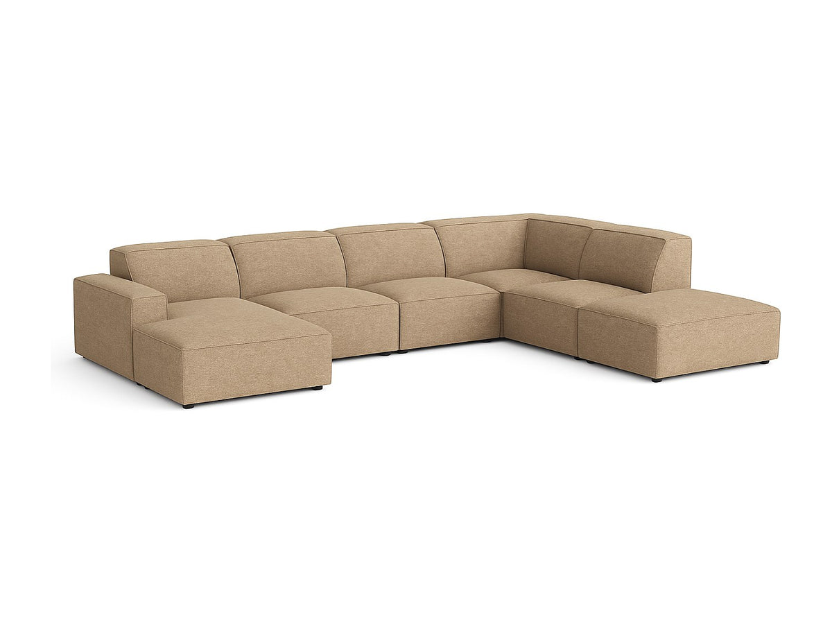 Canapé modulable marron tissu