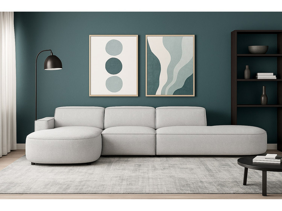 Angle pour canapé modulable gris tissu