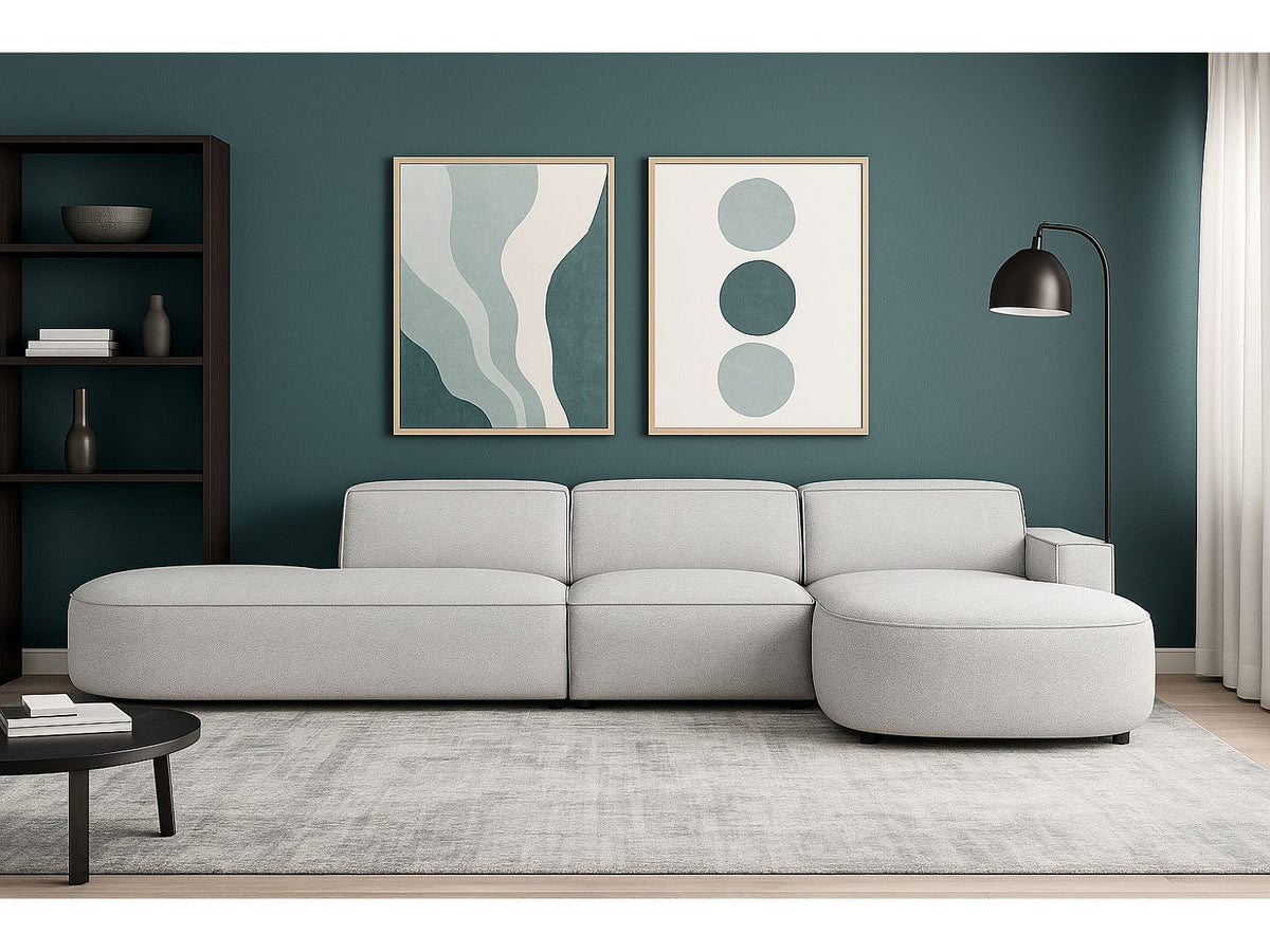 Angle pour canapé modulable gris tissu