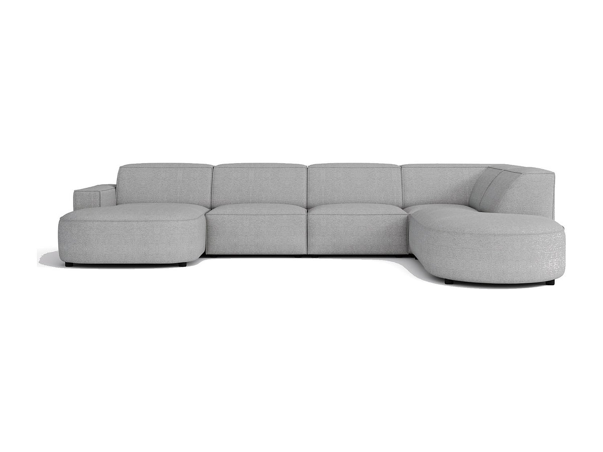 Angle pour canapé modulable gris tissu