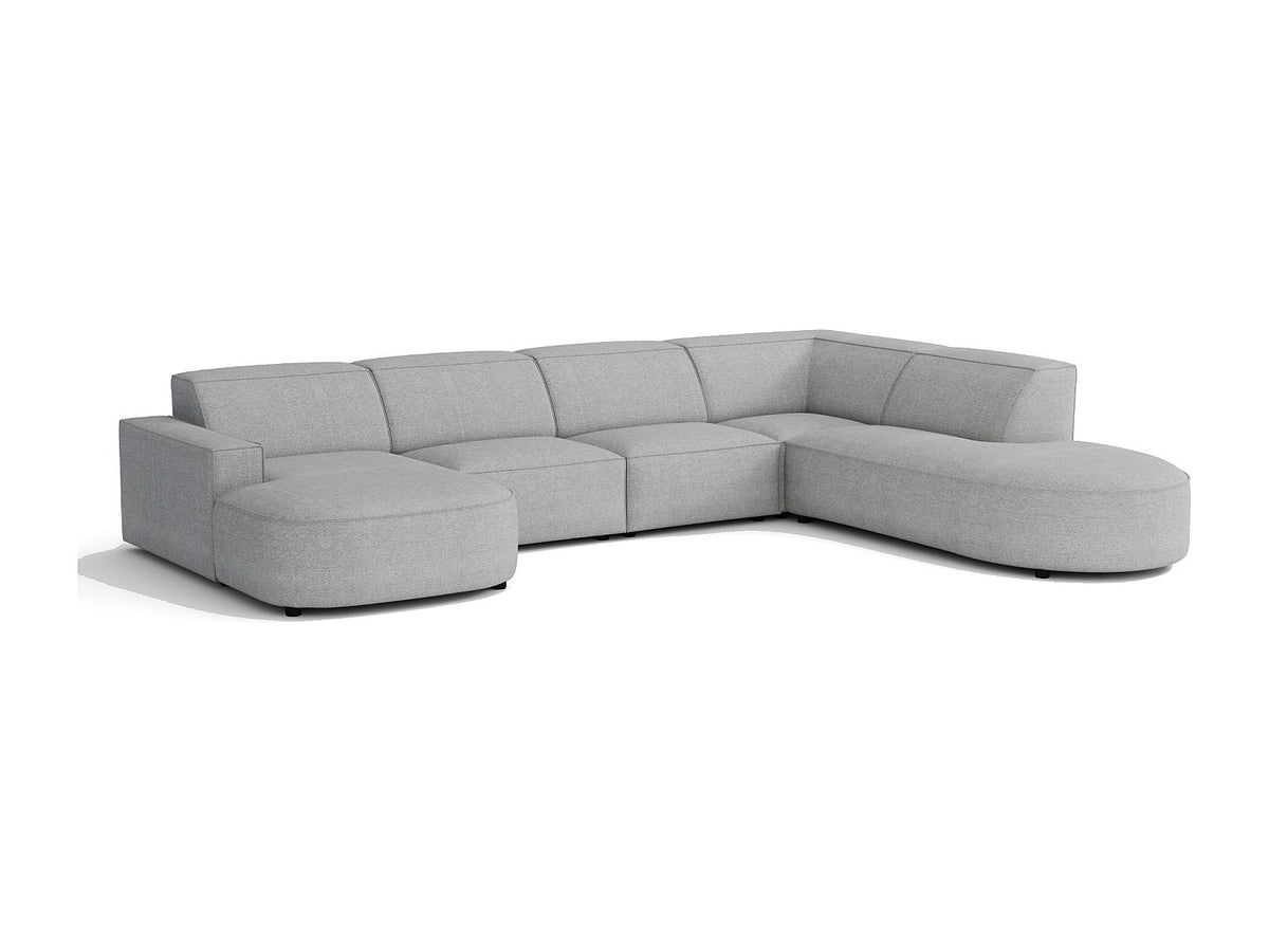 Angle pour canapé modulable gris tissu