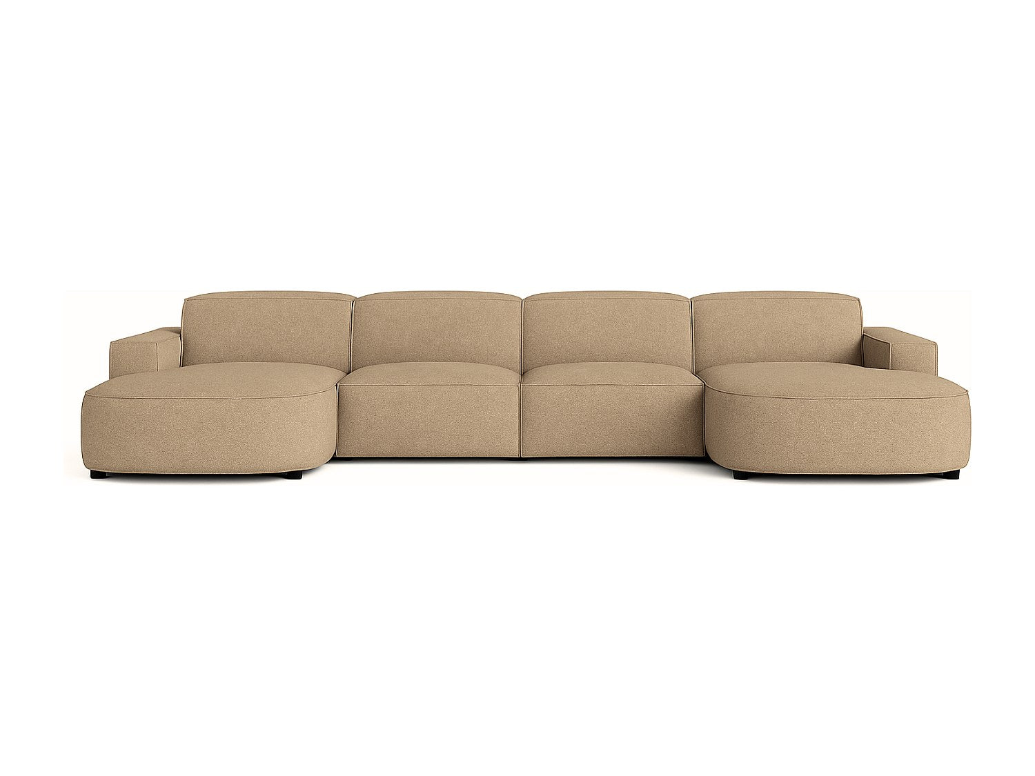 Canapé modulable marron tissu