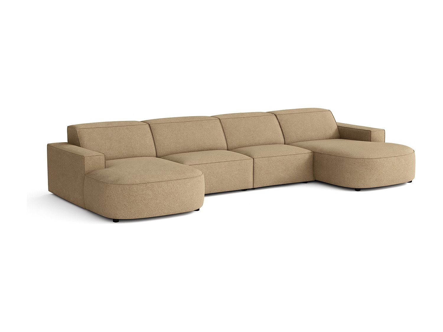 Canapé modulable marron tissu