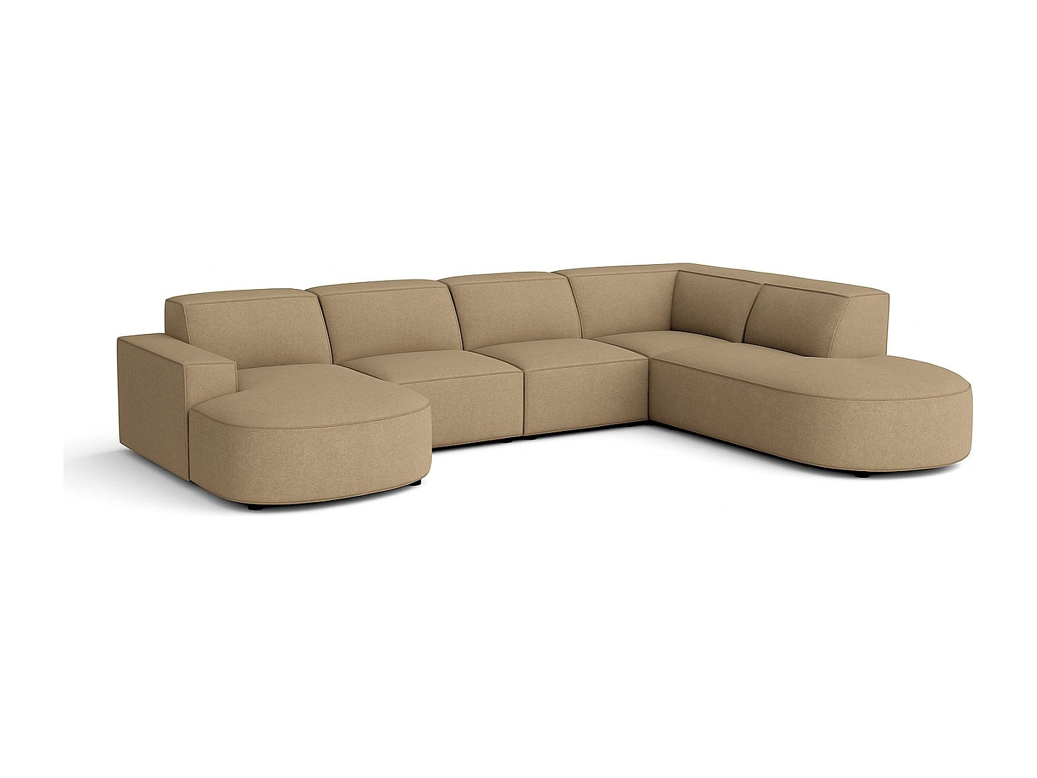 Angle pour canapé modulable marron tissu
