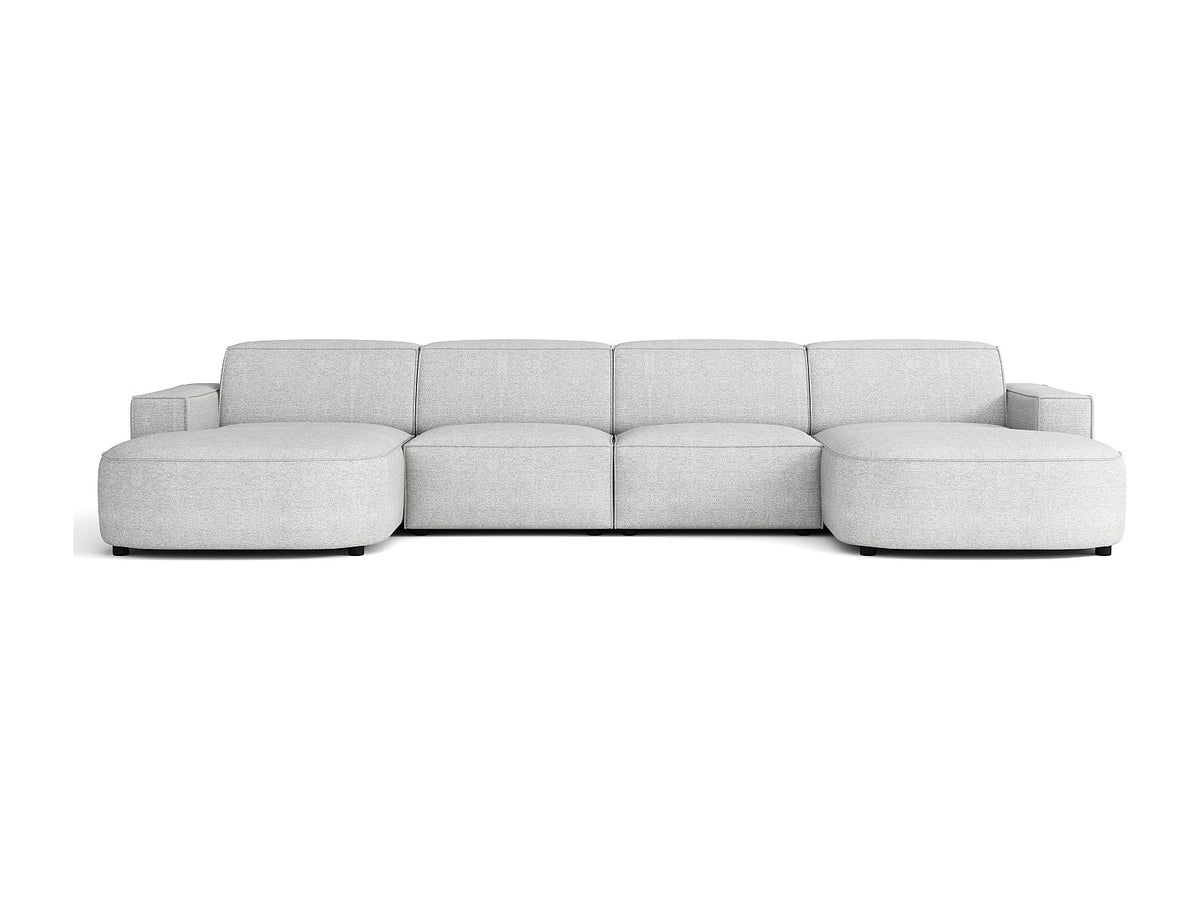 Canapé modulable gris tissu