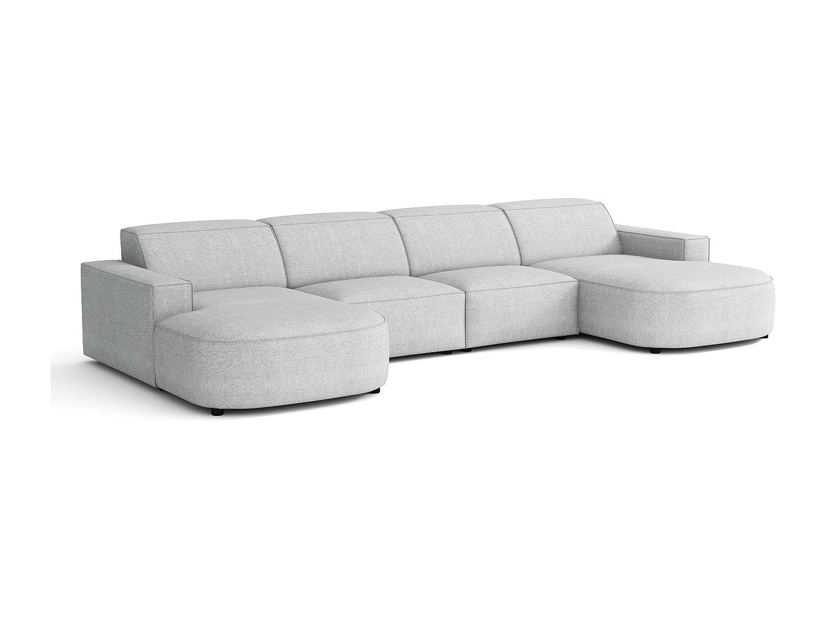 Canapé modulable gris tissu