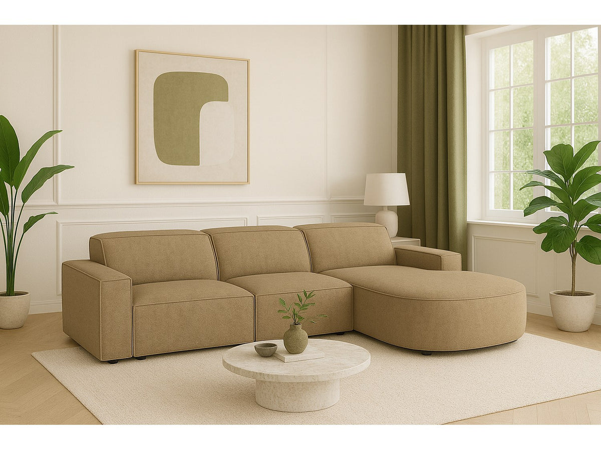 Canapé modulable marron tissu