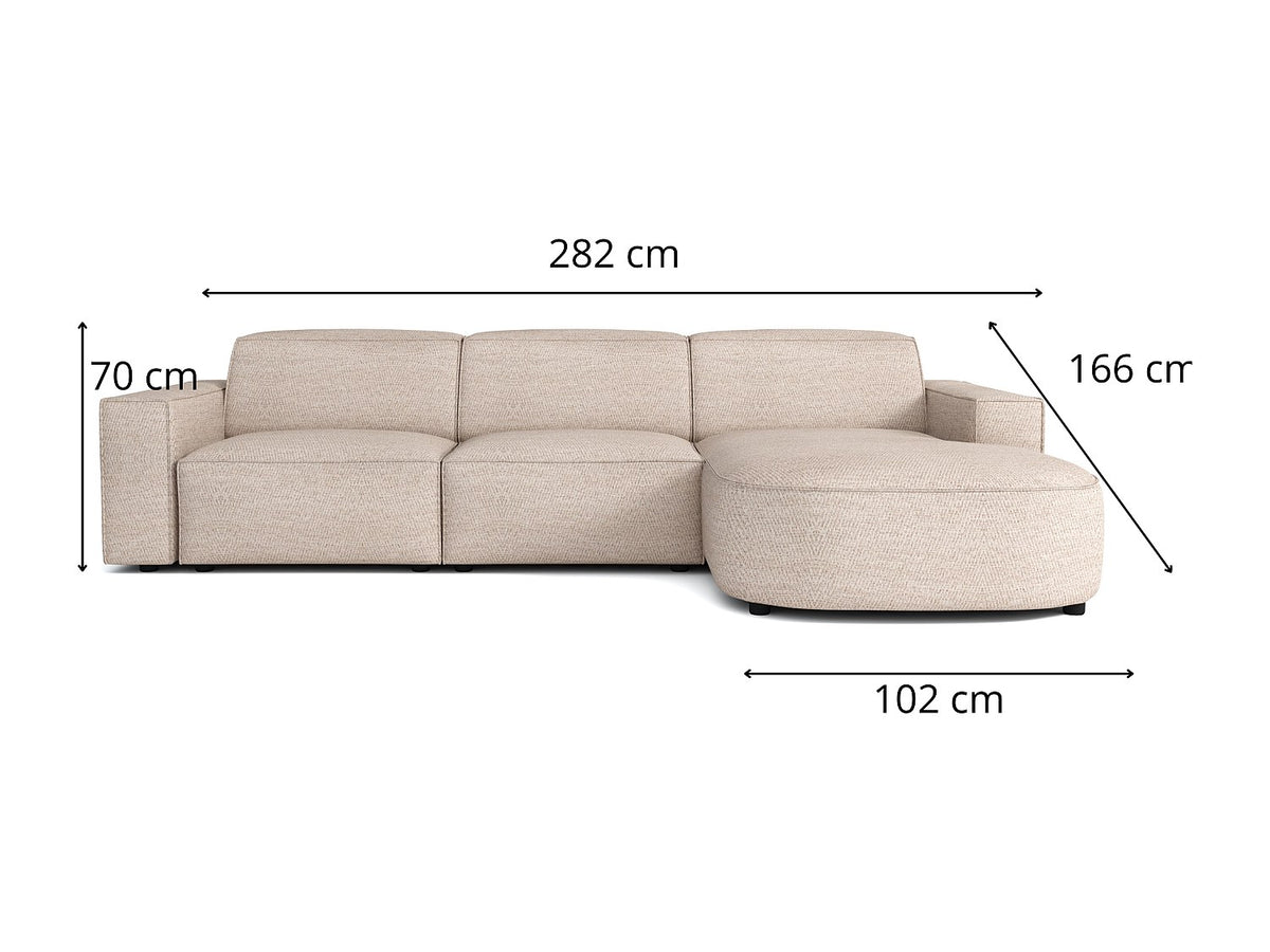 Canapé modulable marron tissu