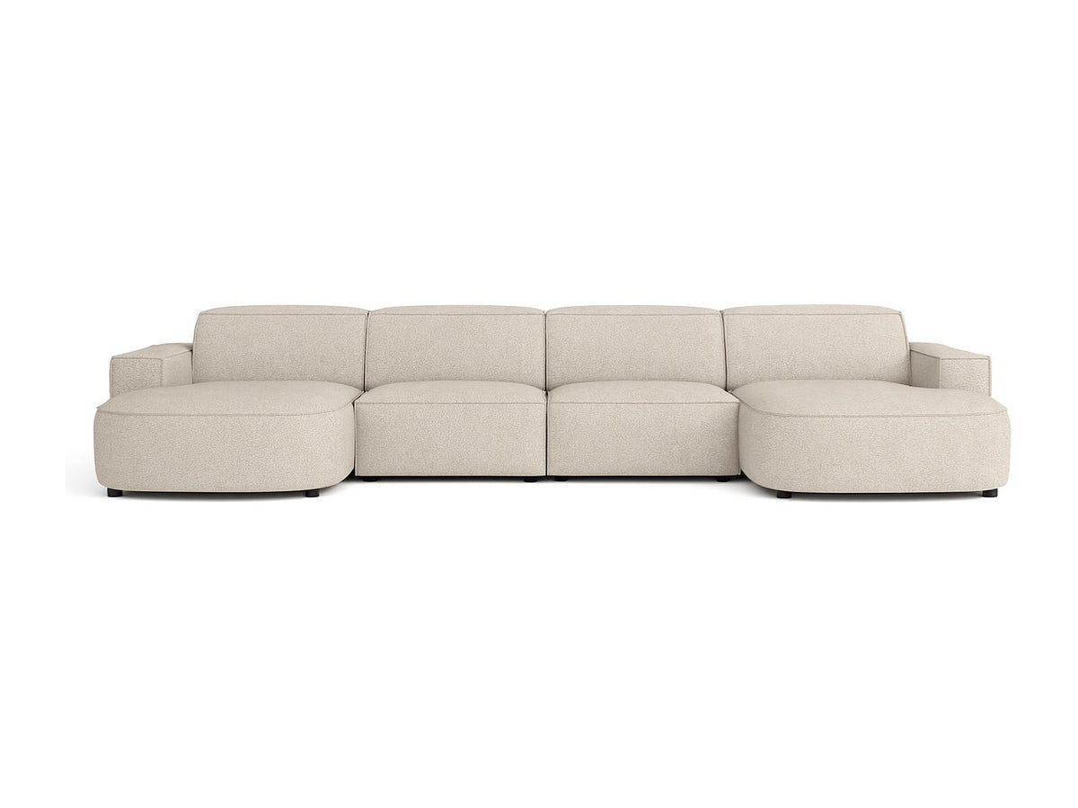 Canapé modulable beige tissu