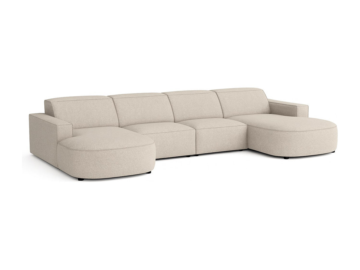 Canapé modulable beige tissu