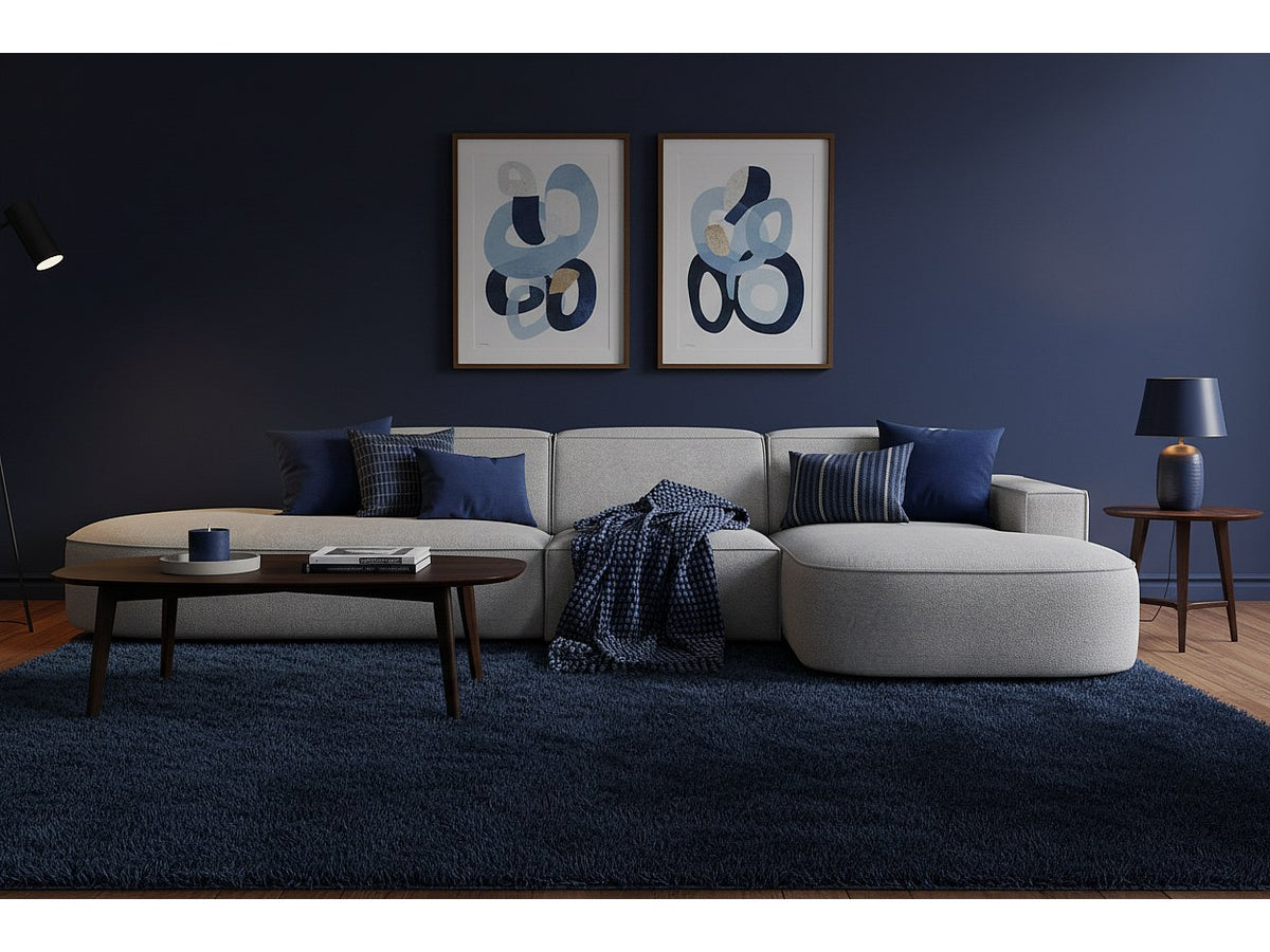 Angle pour canapé modulable gris tissu