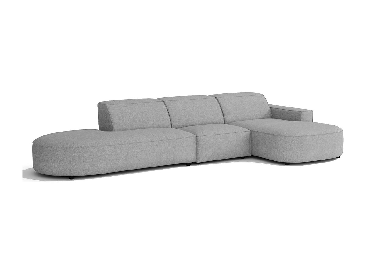 Angle pour canapé modulable gris tissu