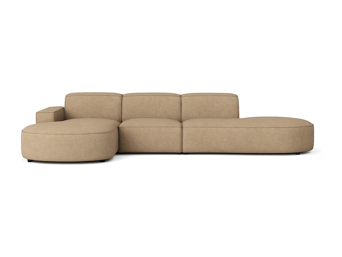 Angle pour canapé modulable marron tissu
