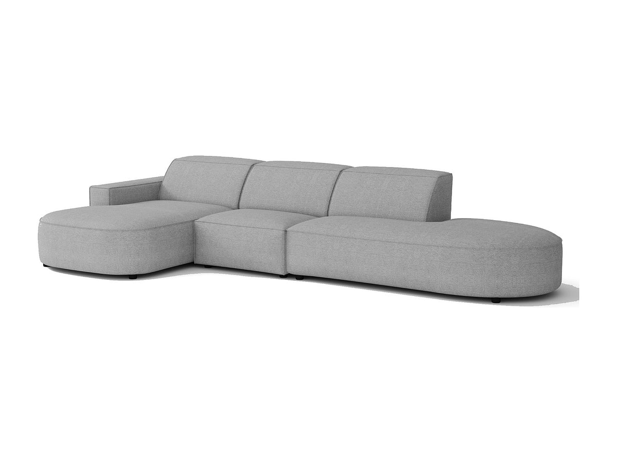 Angle pour canapé modulable gris tissu